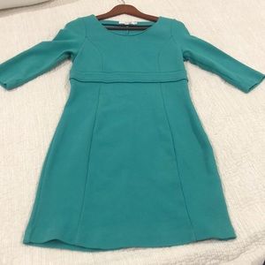 Boden teal green 3/4 three fourth sleeves dress size 8 regular